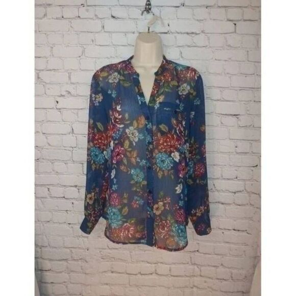 KUT From The Kloth Women's Size Small Floral Button Down Blouse - Picture 1 of 7
